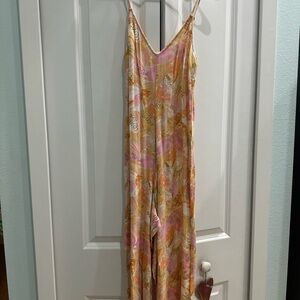 O'Neill Pink and Orange Floral Jumpsuit